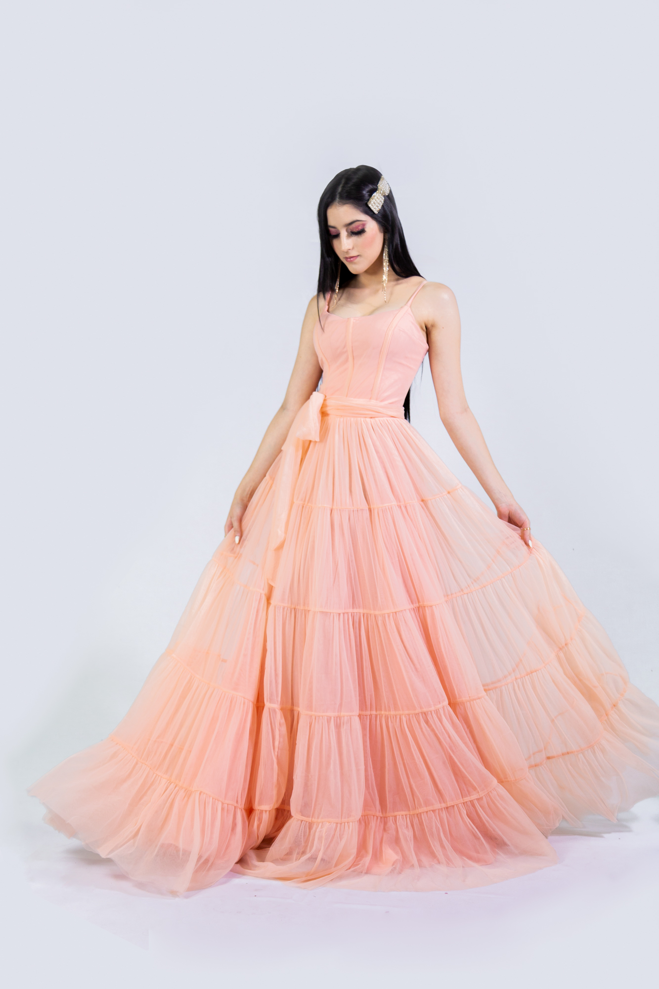 salmon tulle